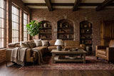 Melania reclining Corner Sectional in distressed Italian aniline leather