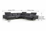 Valencia Melania Distressed Leather Reclining Corner Sectional Sofa