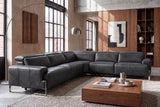 Valencia Melania Distressed Leather Reclining Corner Sectional Sofa