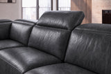 Valencia Melania Distressed Leather Reclining Corner Sectional Sofa