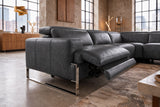 Valencia Melania Distressed Leather Reclining Corner Sectional Sofa