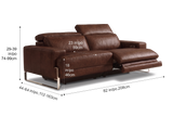Valencia Melania Distressed Leather Recliner Sofa