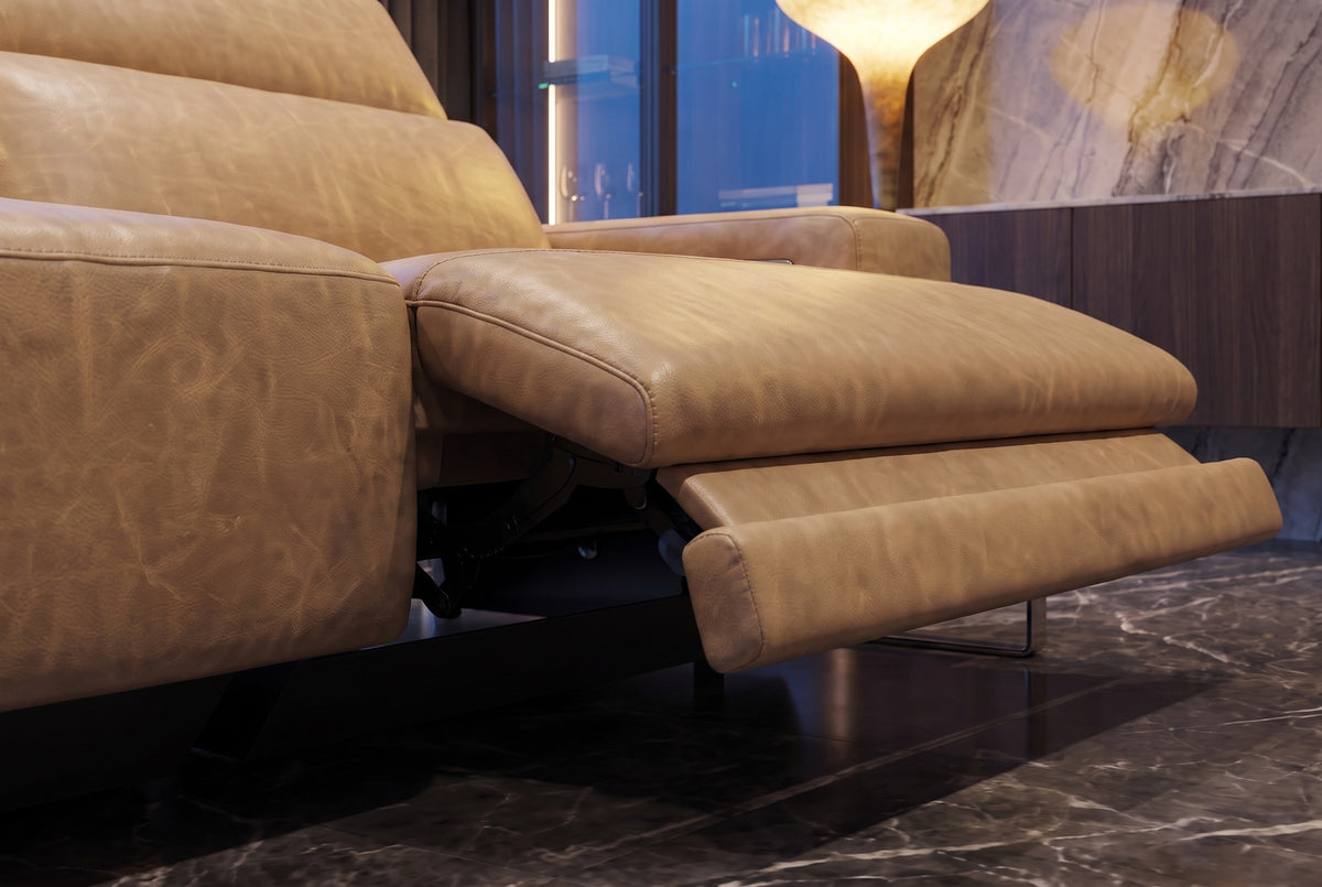Valencia Melania Distressed Leather Recliner Sofa
