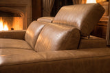 Valencia Melania Distressed Leather Recliner Sofa