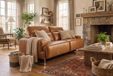 Valencia Melania Distressed Leather Recliner Sofa