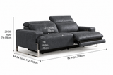 Valencia Melania Distressed Leather Recliner Sofa