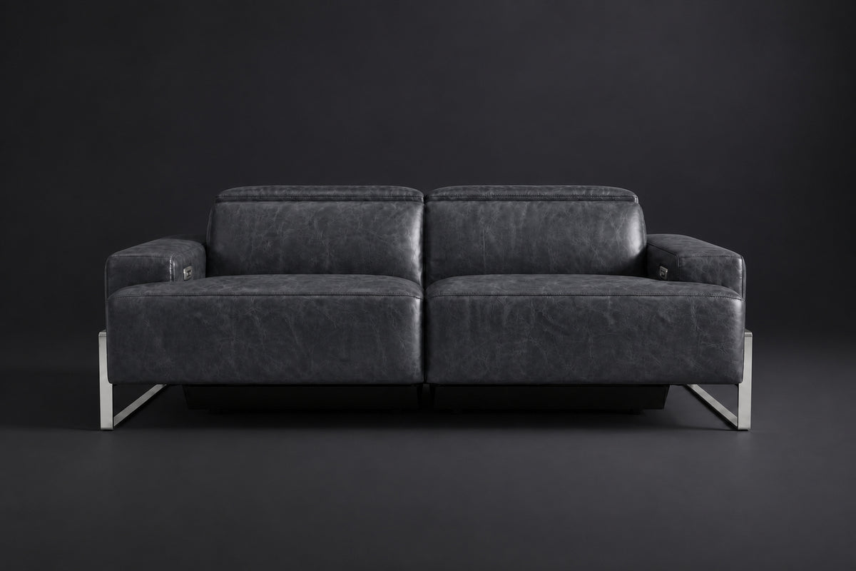 Valencia Melania Distressed Leather Recliner Sofa