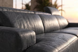 Valencia Melania Distressed Leather Recliner Sofa
