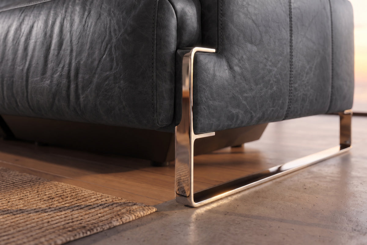 Valencia Melania Distressed Leather Recliner Sofa