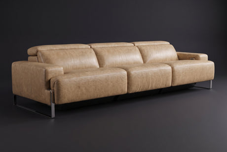 Valencia Melania Distressed Leather Recliner Sofa