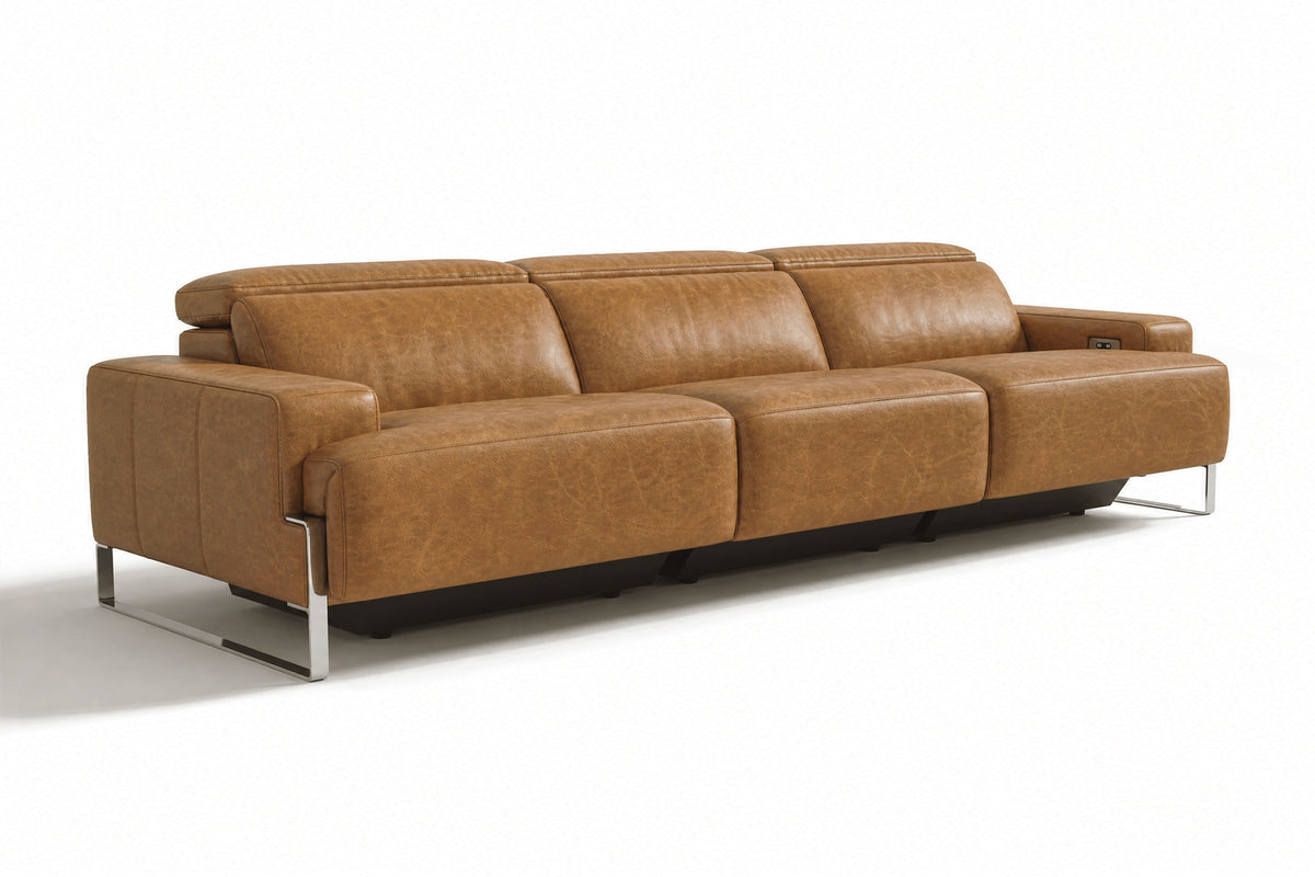 Valencia Melania Distressed Leather Recliner Sofa