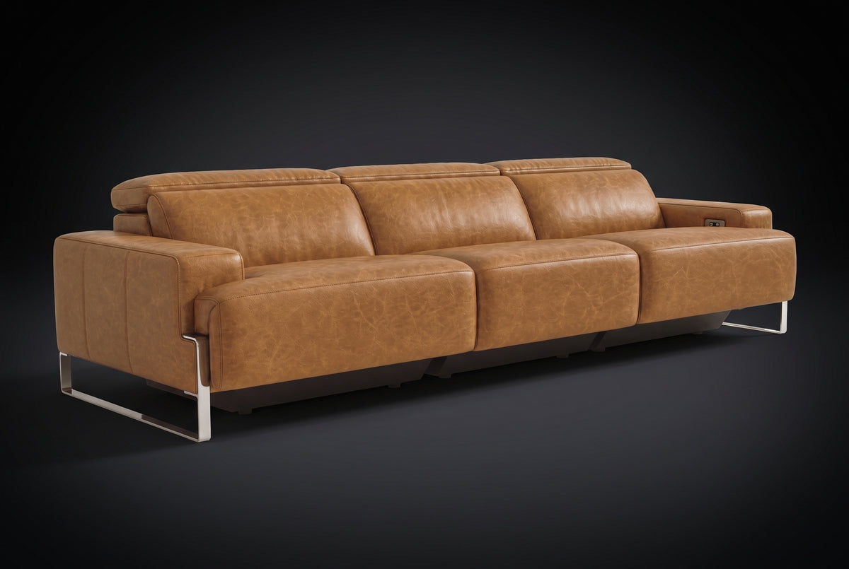 Valencia Melania Distressed Leather Recliner Sofa