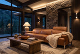 Valencia Melania Distressed Leather Recliner Sofa