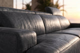 Valencia Melania Distressed Leather Recliner Sofa