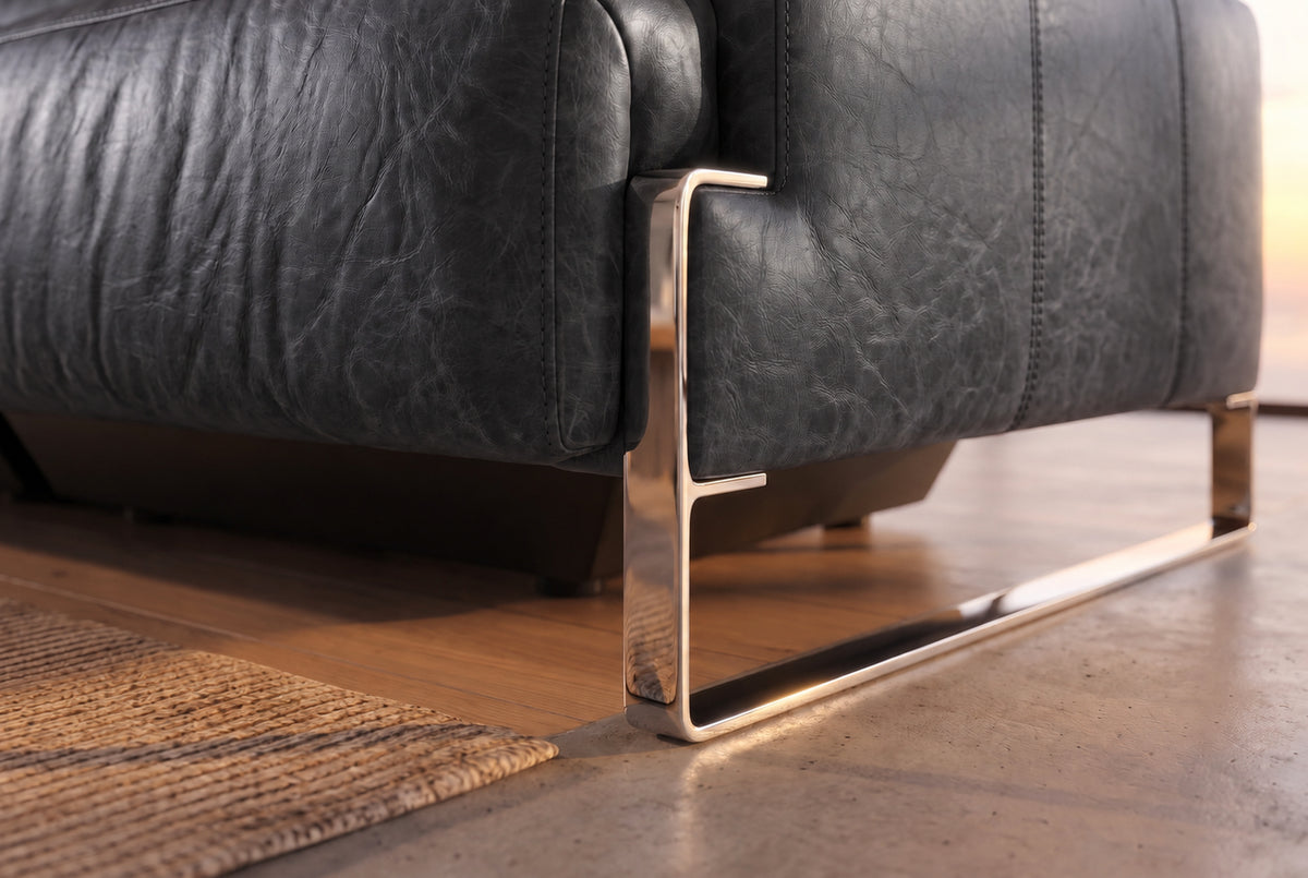 Valencia Melania Distressed Leather Recliner Sofa