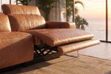 Valencia Melania Distressed Leather Recliner Sofa
