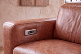 Valencia Melania Distressed Leather Recliner Sofa