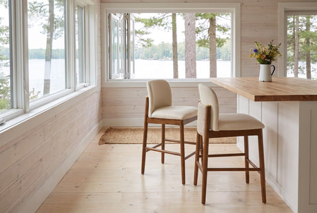 Menaggio Mid-Century Upholstered Counter Stool