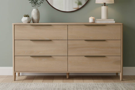 Merritt Oak 6-Drawer Dresser