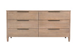 Merritt oak dresser in Sand, front view