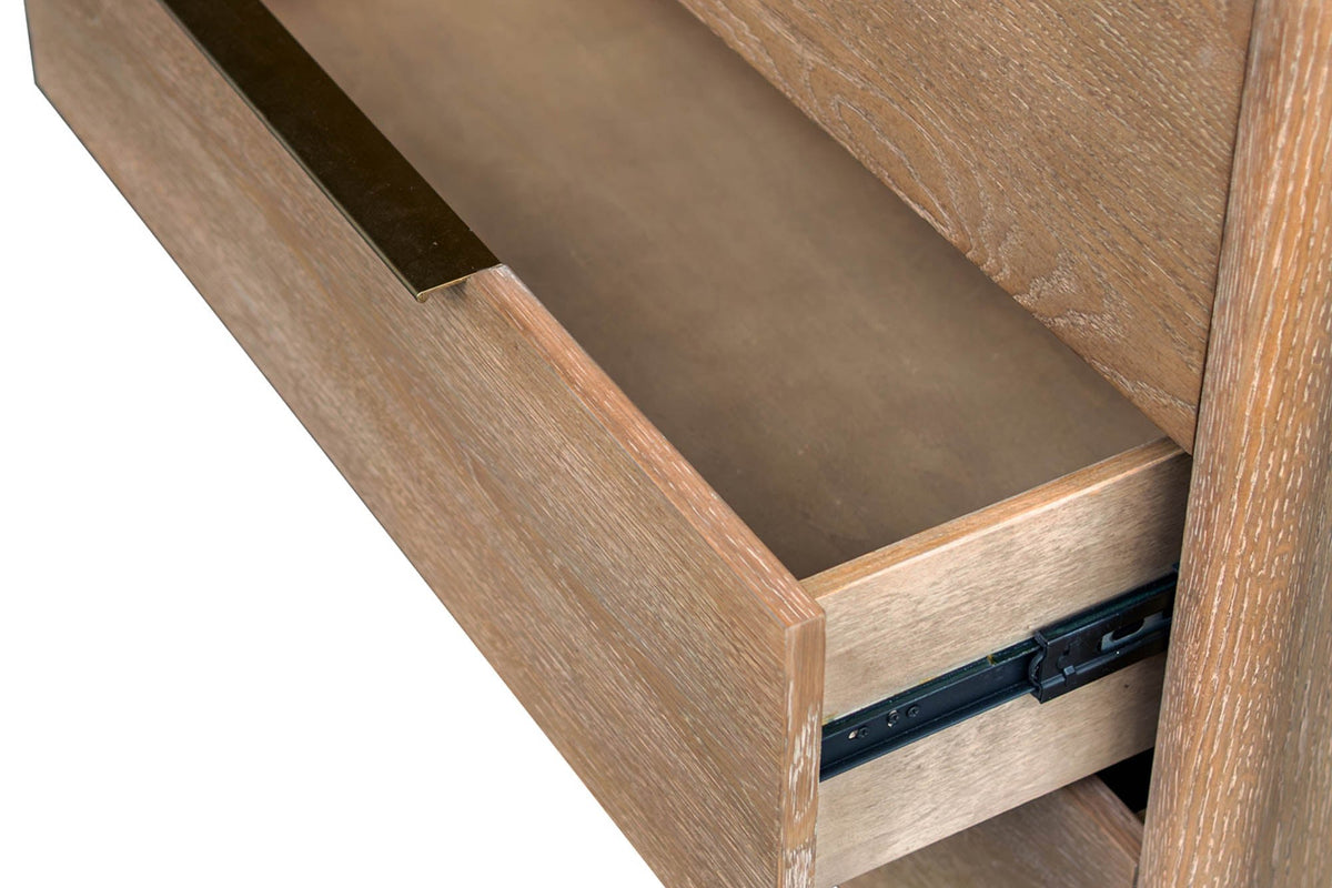 Merritt dresser drawer open on a ball-bearing glide