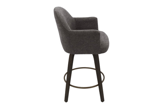 Miles Fabric Swivel Counter Stool (Set of 2) - Armchair Comfort at the Counter