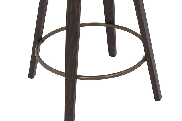 Miles Fabric Swivel Counter Stool (Set of 2) - Walnut Bentwood Legs