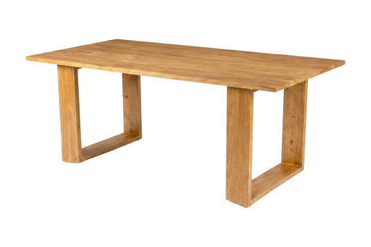 Mireille Solid Acacia Wood Dining Table - A Base With Presence