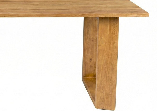 Mireille Solid Acacia Wood Dining Table - Open Frame Legs