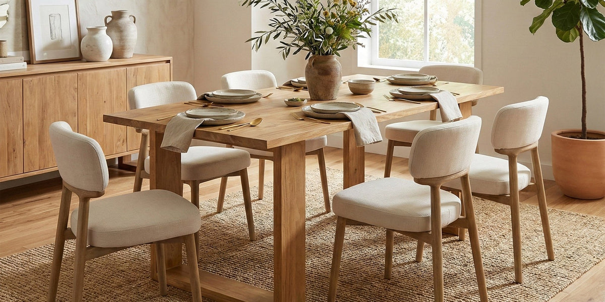 Mireille Solid Acacia Wood Dining Table