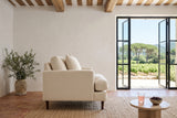 Mombaruzzo accent chair in side profile in a Cotignac farmhouse, with limewash