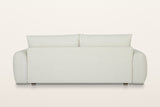 Montecassiano sofa in Cream from behind on a warm white studio backdrop: a plain back panel between the rounded arms