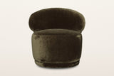 Monterubbiano accent chair in Khaki Green velvet