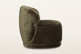 Monterubbiano accent chair in Khaki Green velvet