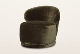 Monterubbiano accent chair in Khaki Green velvet