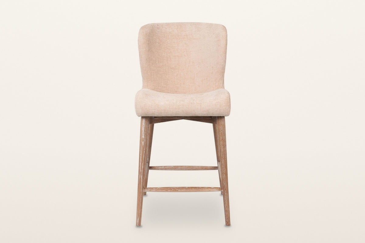 Morrovalle counter stool in Champagne Chenille