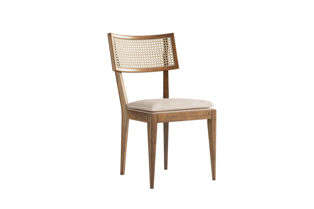 Valencia Harper Natural Oak Wood Natural Cane Dining Chair, Natural