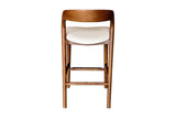 Norwood walnut ash counter stool, back view