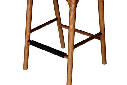 Norwood Fabric and Solid Ash Counter Stool - A Footrest Built to Last
