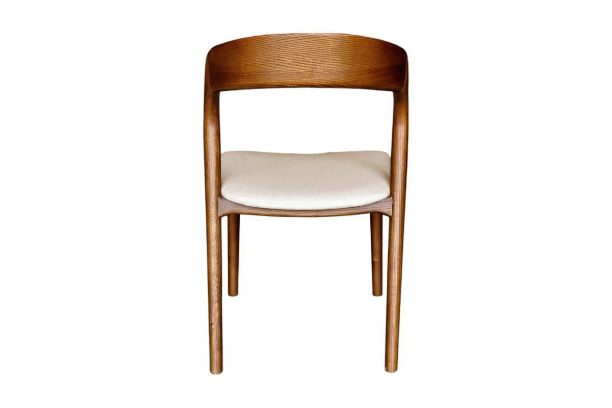 Norwood walnut ash dining chair, back view