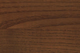 Close-up of the Norwood walnut finish on solid ash grain