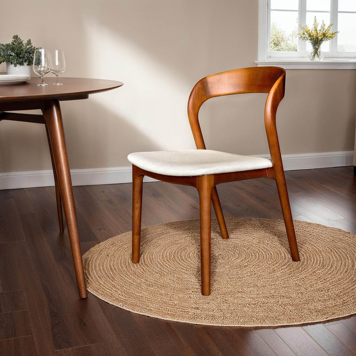 Norwood Fabric and Solid Ash Dining Chair (Set of 2)