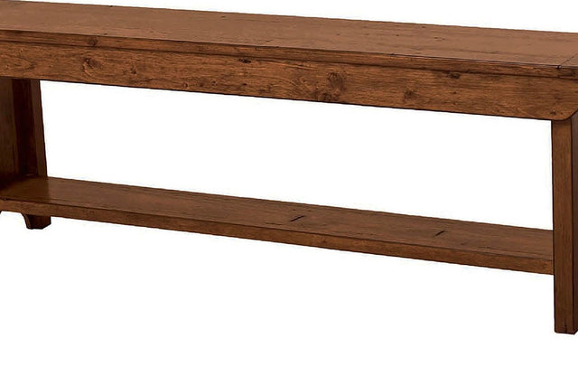 Novella Reclaimed Pine 61-Inch Dining Bench - Lower Stretcher