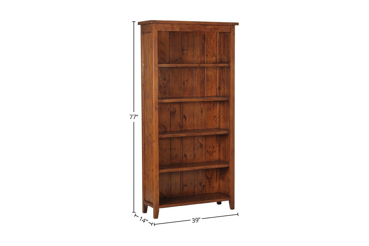 Novella bookcase dimensions: 39 in wide, 14 in deep, 77 in tall