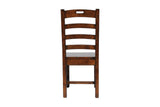 Novella dining chair, straight-on view of the ladder back