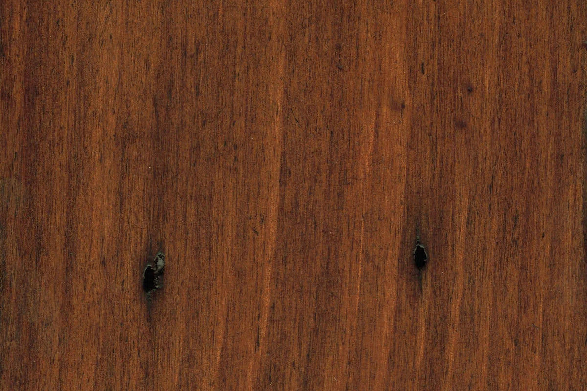 Novella African Dusk finish on reclaimed pine, close-up of grain