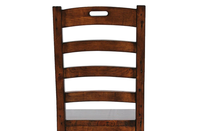 Novella Reclaimed Pine Dining Chair (Set of 2) - Shaped Ladder-Back Slats
