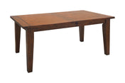 Novella reclaimed pine extendable dining table in African Dusk, three-quarter view