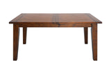 Novella reclaimed pine dining table closed at 72 in, front view