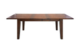 Novella dining table extended to 96 in, front view